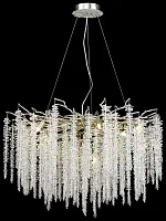 Люстра подвесная Daciana WE185.12.203 Wertmark прозрачная на 12 ламп, основание матовое никель в стиле современный классический ветви Люстра подвесная Daciana WE185.12.203 Wertmark прозрачная на 12 ламп, основание матовое никель в стиле современный классический ветви